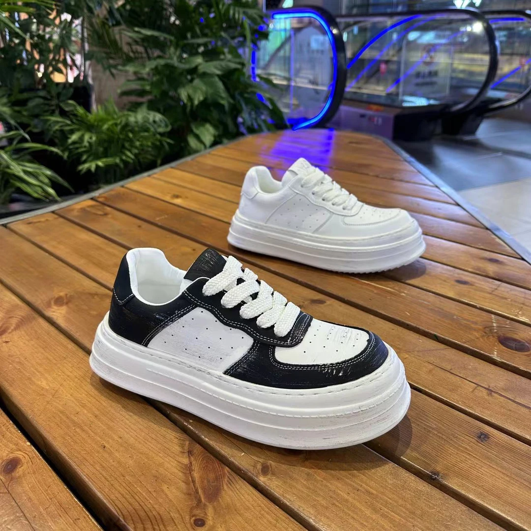 透气秋季厚款增高厚底时尚休闲鞋复古风潮流男鞋