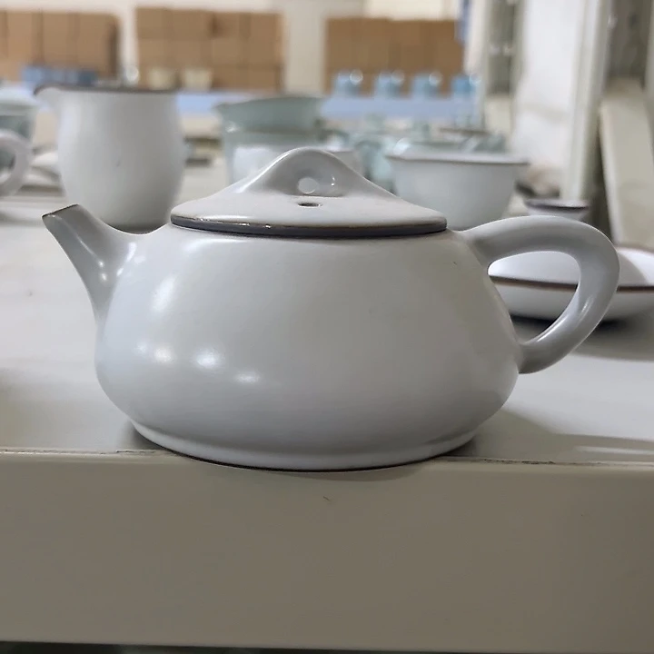 微瑕陶瓷茶壶茶杯家用