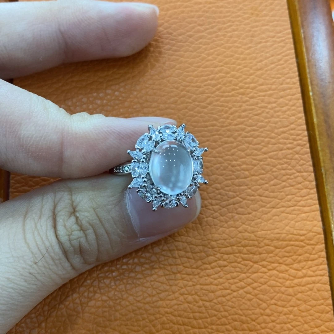 石英质玉银S925镶嵌吊坠(不含链)大**呀