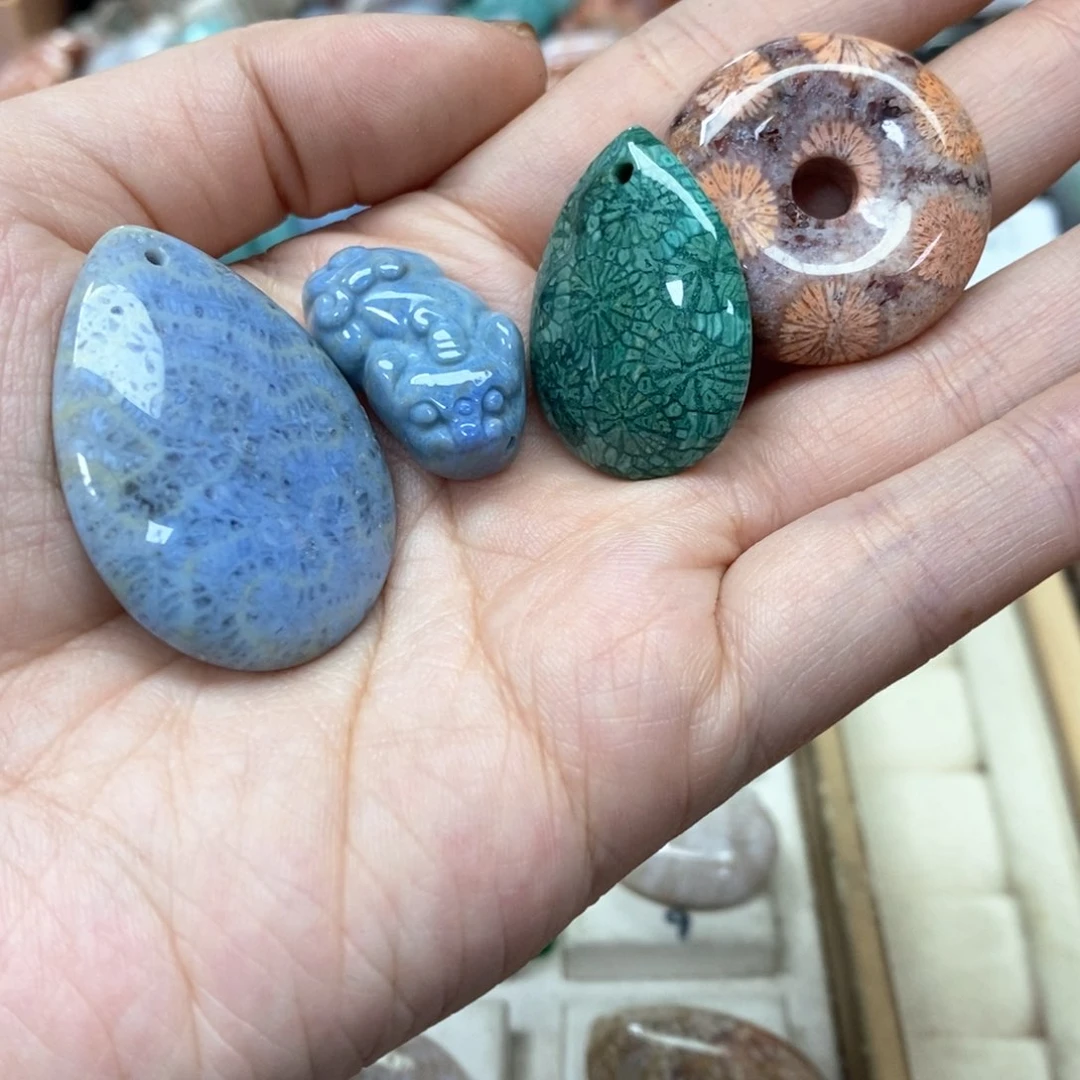 硅化珊瑚（珊瑚玉）手链未镶嵌丁*386