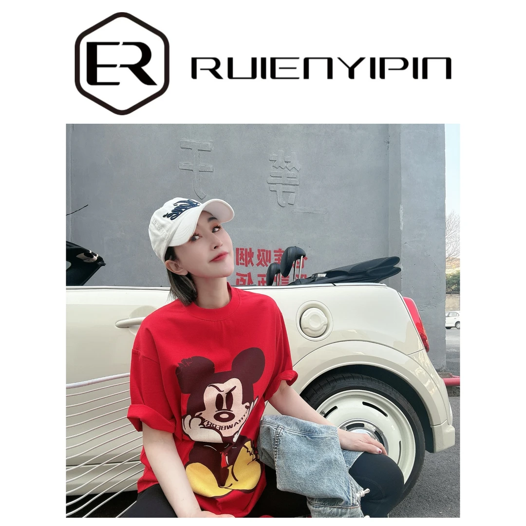 6672#时尚米奇短袖T*