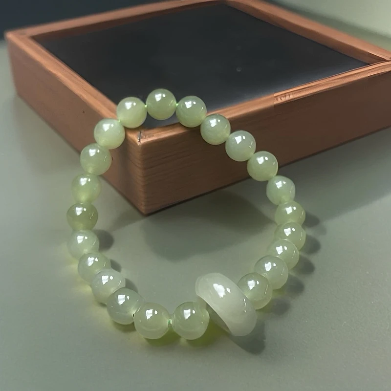 天然和田玉手工雕刻卡8手串精心创意加跑环男女士百搭精品