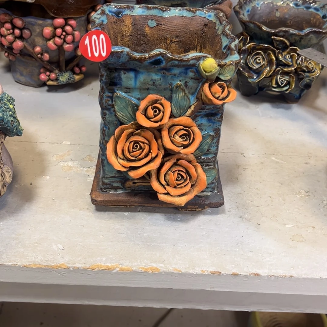 陶瓷微瑕100 号陶然花盆