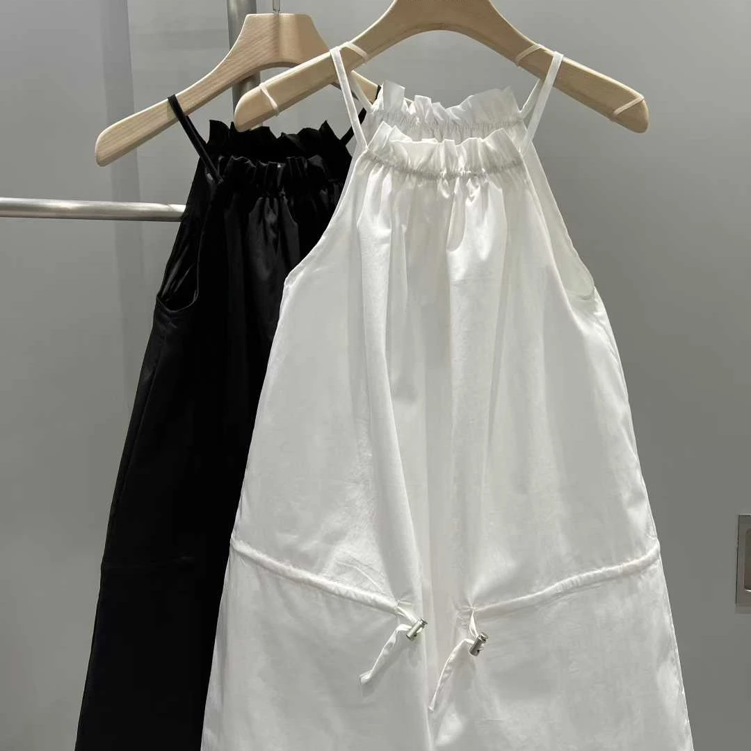 O-5I-08花边蝴蝶结宽松显瘦吊带背心女外穿上衣
