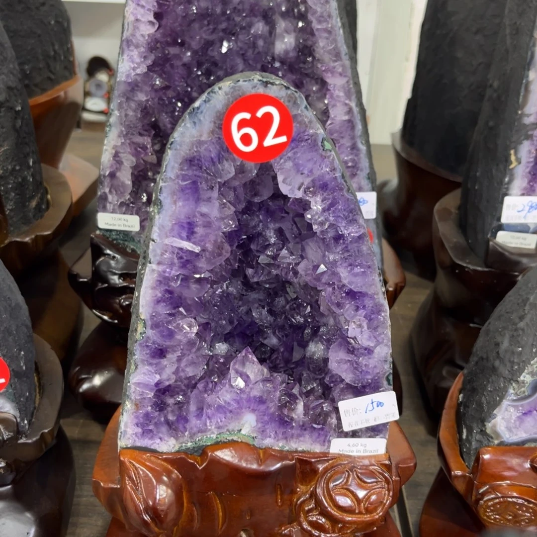 紫晶未镶嵌摆件水晶