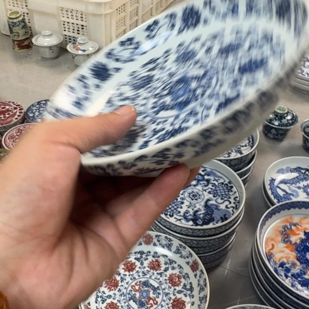 杯青花缠枝莲大壶承