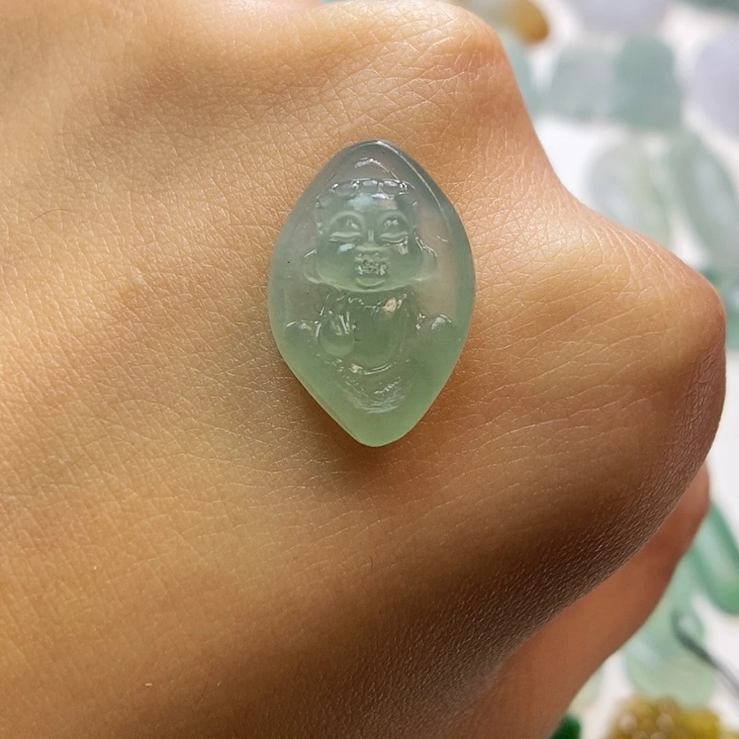 定制翡翠未镶嵌宝宝佛