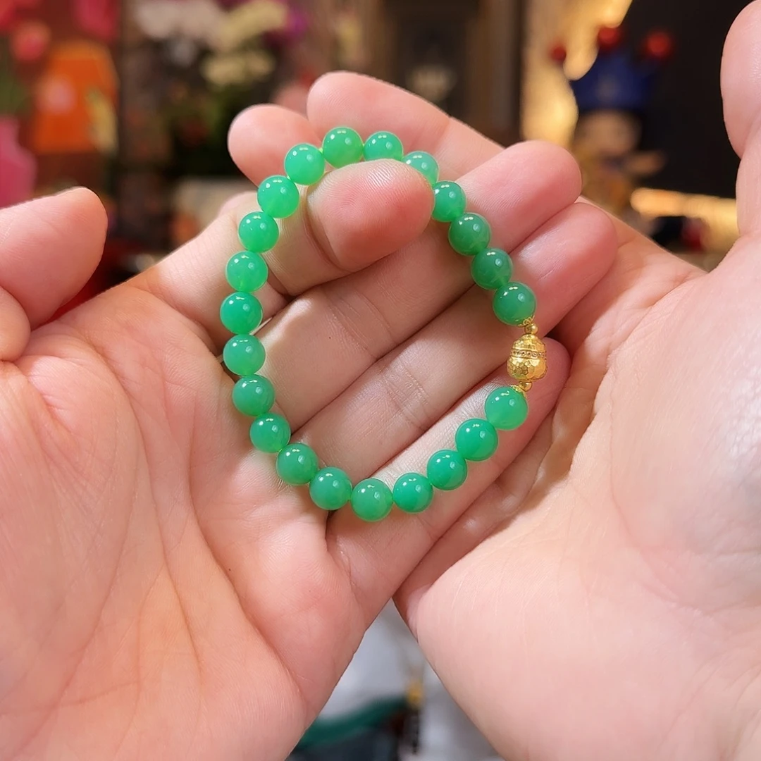 石英质玉18K金镶嵌手链8