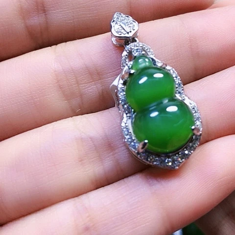 和田玉戒指银S925镶嵌