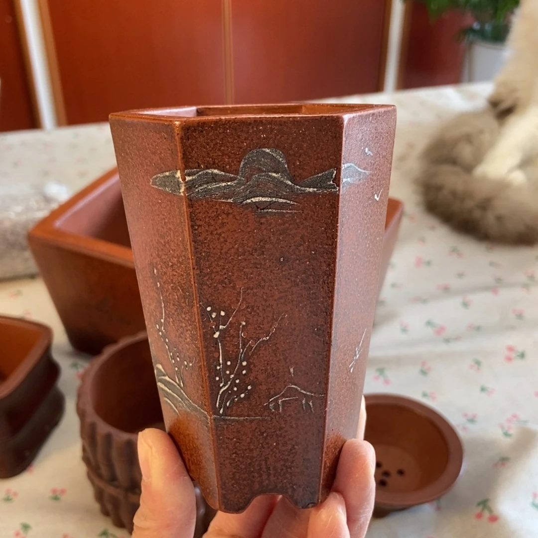 紫砂花盆紫砂花盆