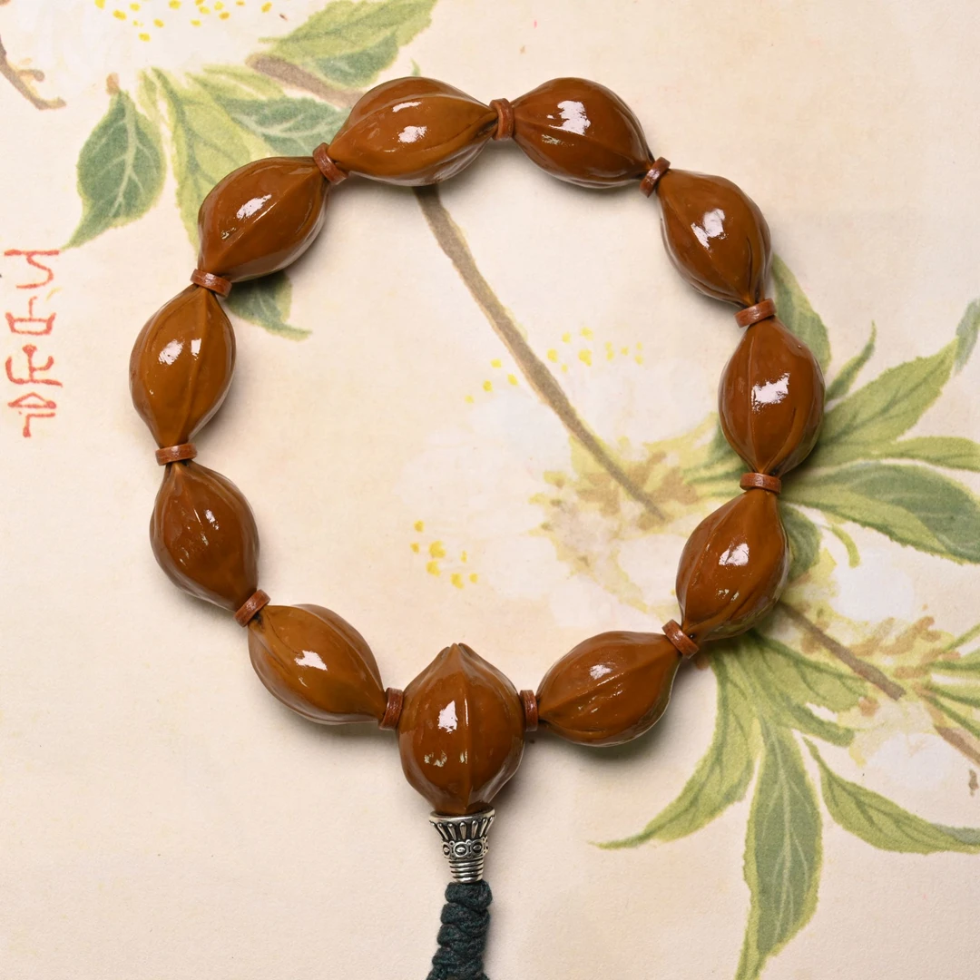 15.23·三面佛·梅林铁核原生态素串橄榄核树主大龙铁核2480