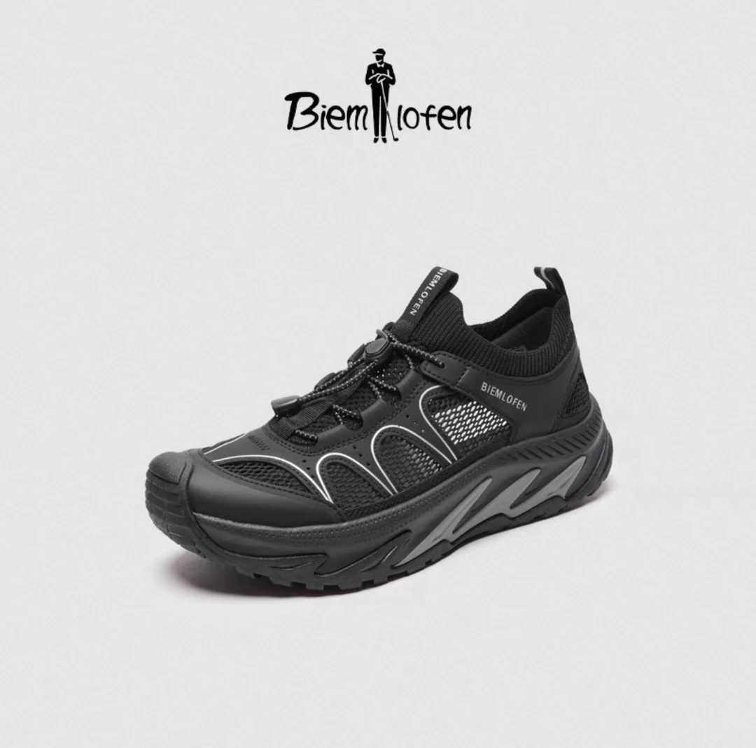 比音勒芬25夏款凉鞋透气网面防滑运动鞋2024