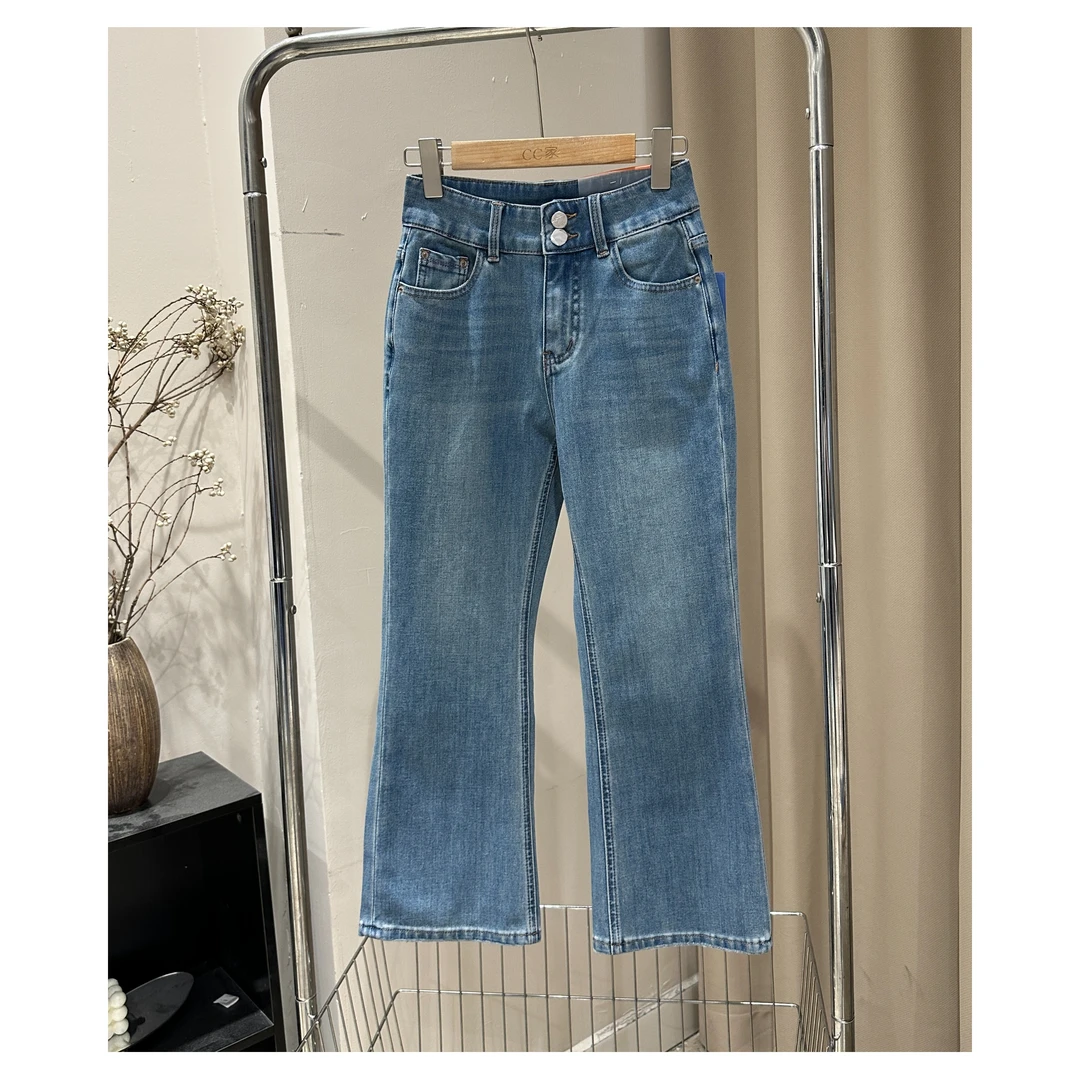 【25611】小松菜 春夏款 四面弹 小个子弹力微喇裤