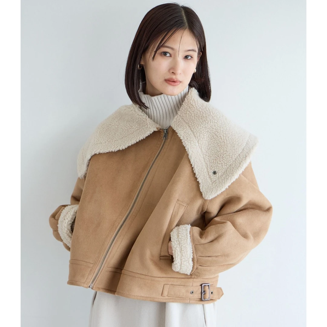 【TaKuMi】日系品牌 秋冬新款 L 时尚休闲加厚百搭皮衣夹克外套