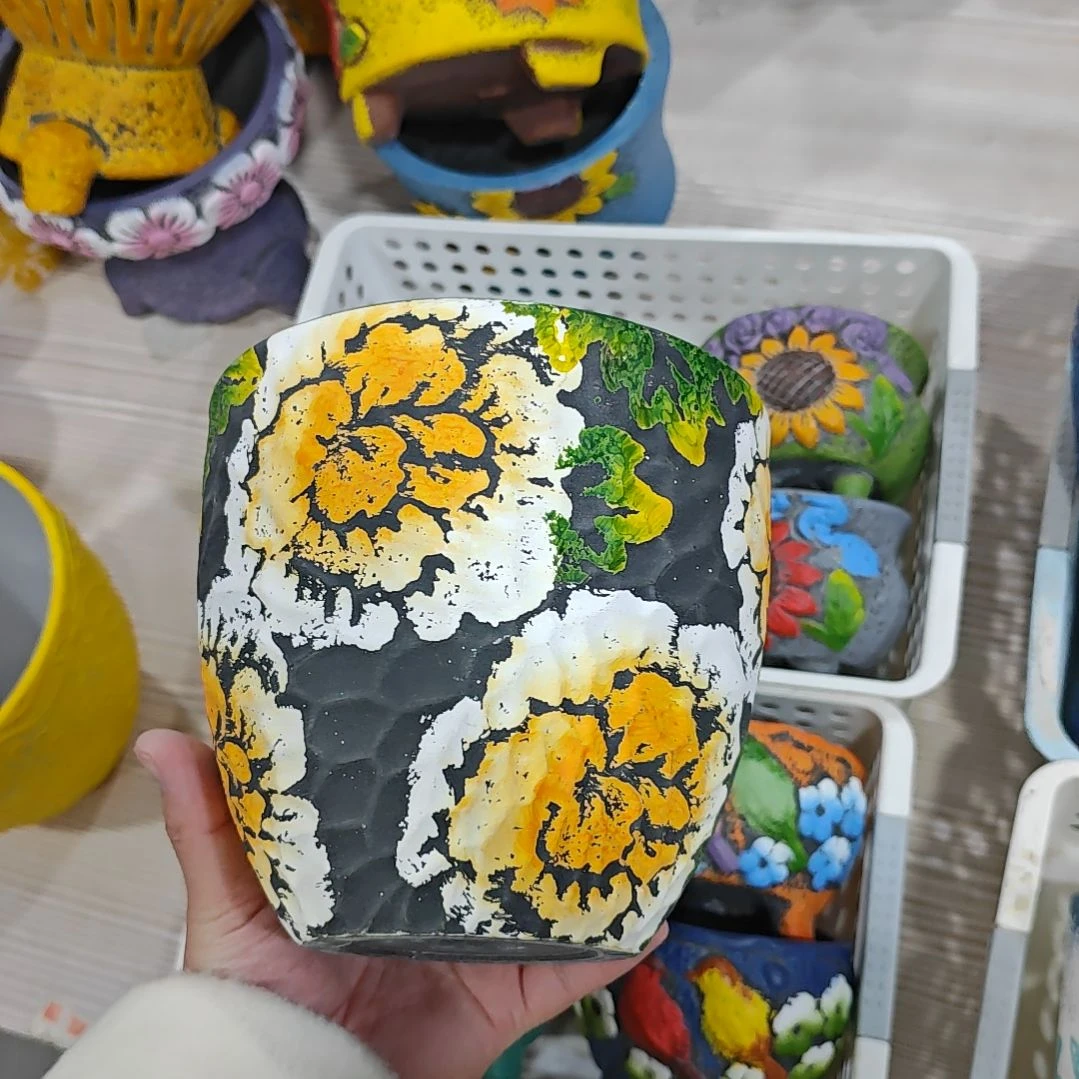 红陶吸水透气的白陶花盆凑满12发货