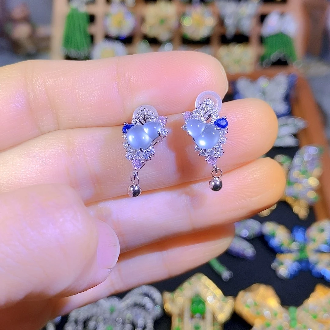 吊坠(不含链)银S925镶嵌翡翠