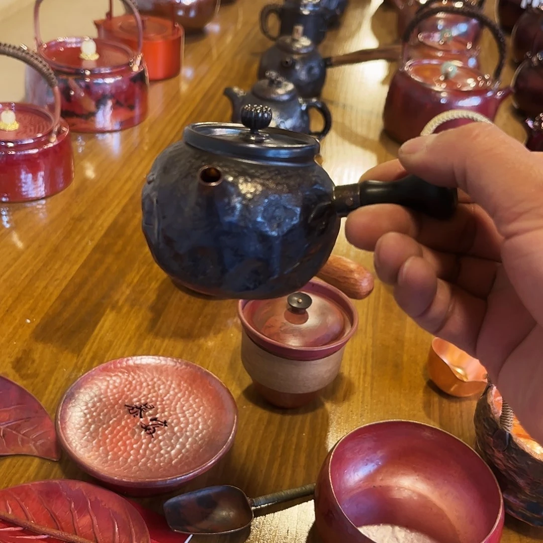 姹寂风180侧把小壶手工锻打工艺荣