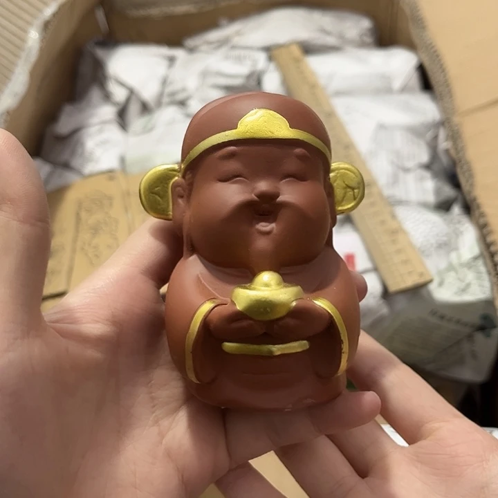 瓷片茶摆件工艺品摆件666