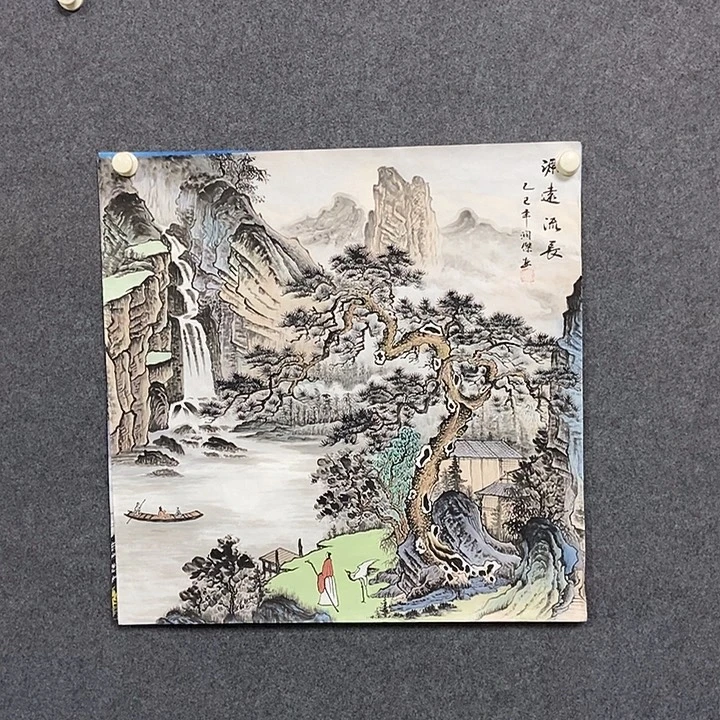 国画四尺斗方仿古山水一幅