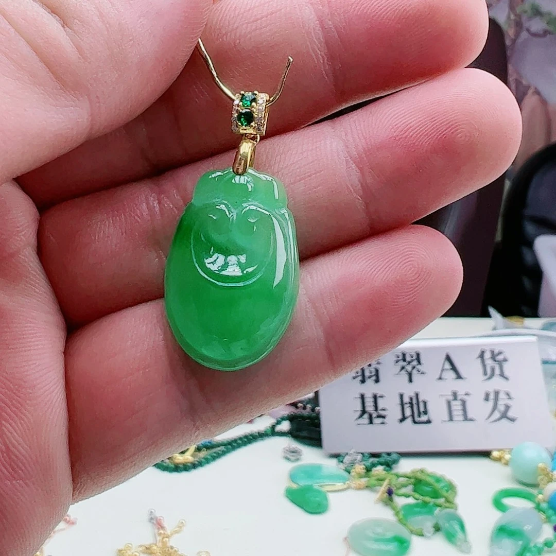 翡翠吊坠(赠链)银S925镶嵌