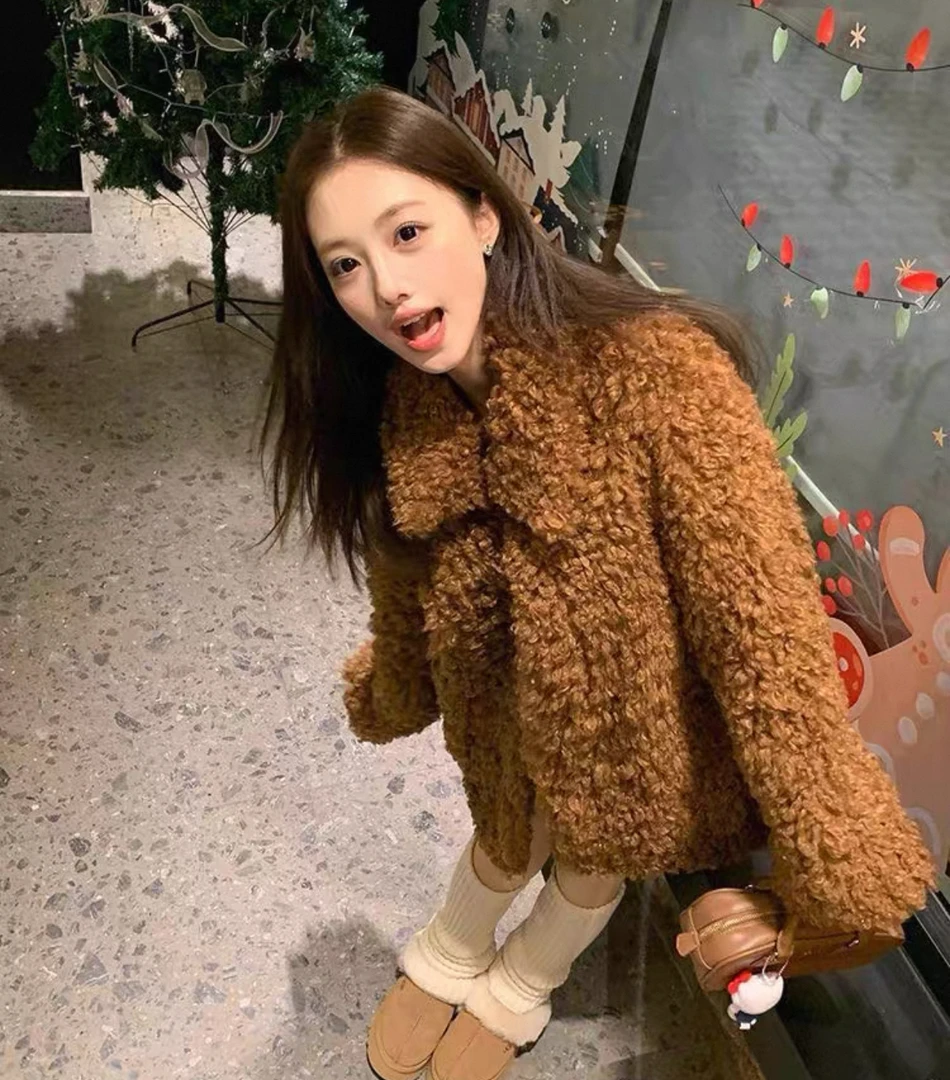 2765秋冬立领新款韩系慵懒感外套