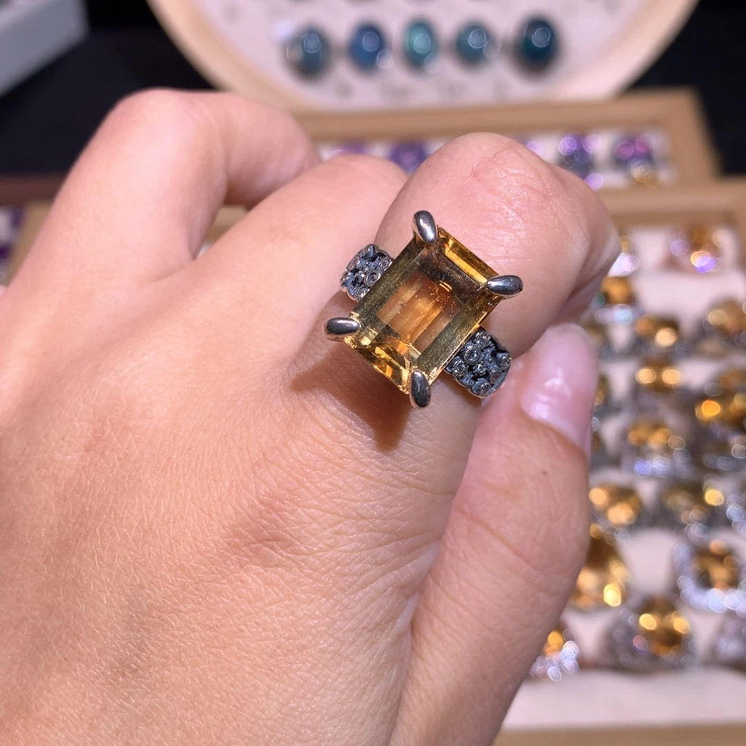 【闪购商品】水晶戒指银S925镶嵌?****?戒指