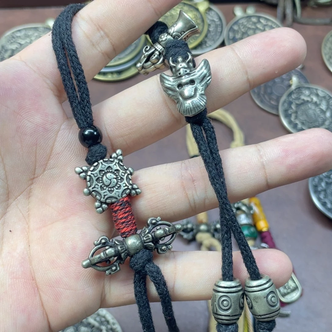 神***子白铜九宫腰挂挂绳设计