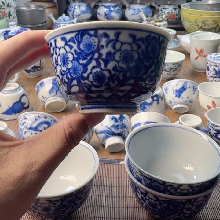 青花瓷器杯子茶具