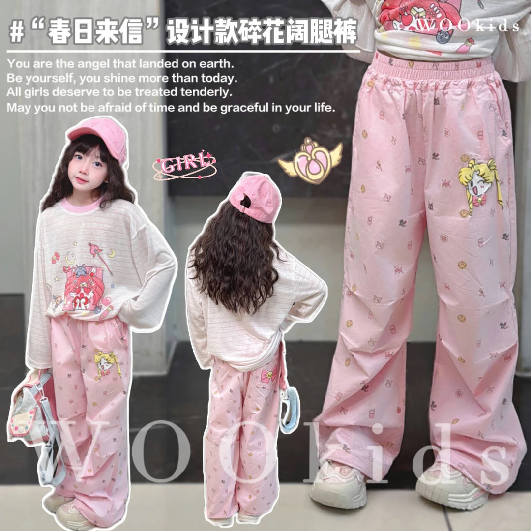 现货-WOOkid8【少女情节】亲子兄妹童装高定工装长裤 W25020204