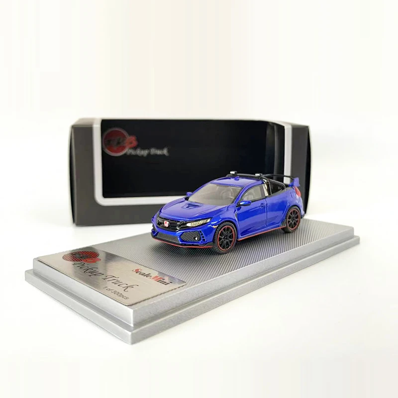 ScaleMini 1:64 本田思域 Civic Type FK8 树脂仿真车模皮卡-蓝色