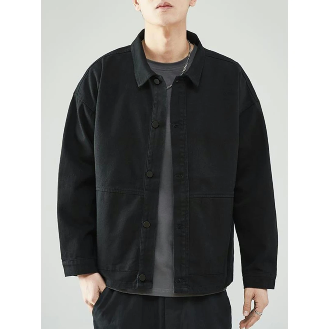 LOzP牛仔夹克男士2025年春秋季新款长袖潮品牌工装夹克多功能