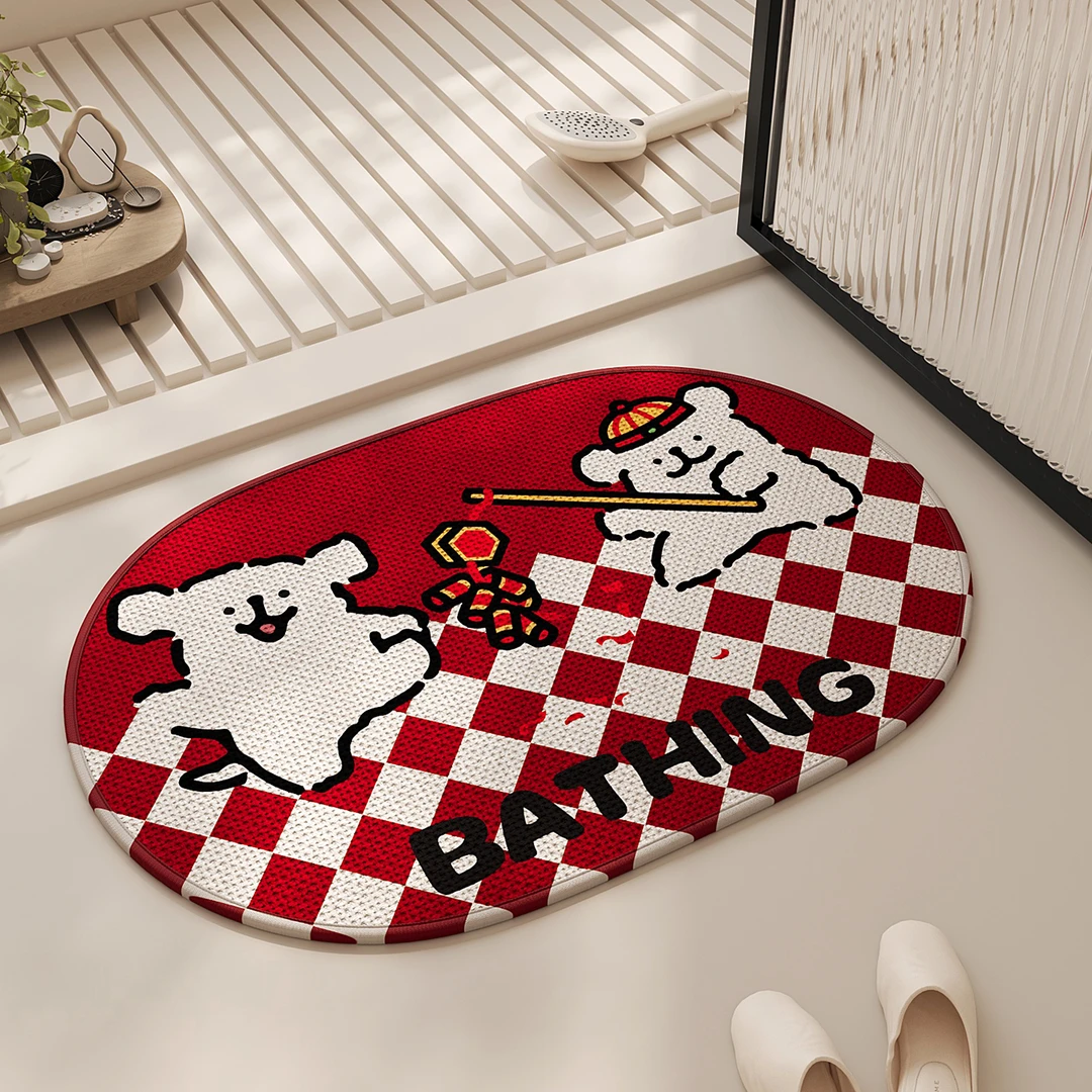 卫生间地垫厕所洗手间门口吸水速干擦脚地毯免洗易打理浴室防滑垫