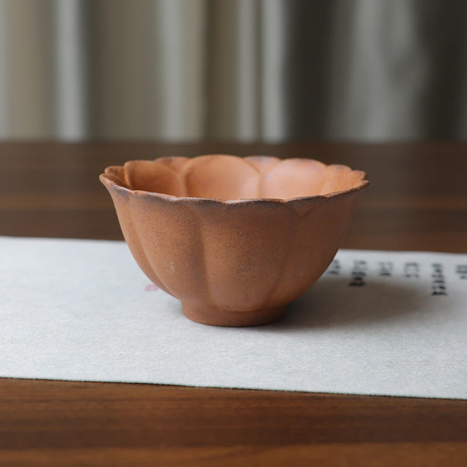 荷花口主人杯.3662.老岩泥古朴诧寂茶杯