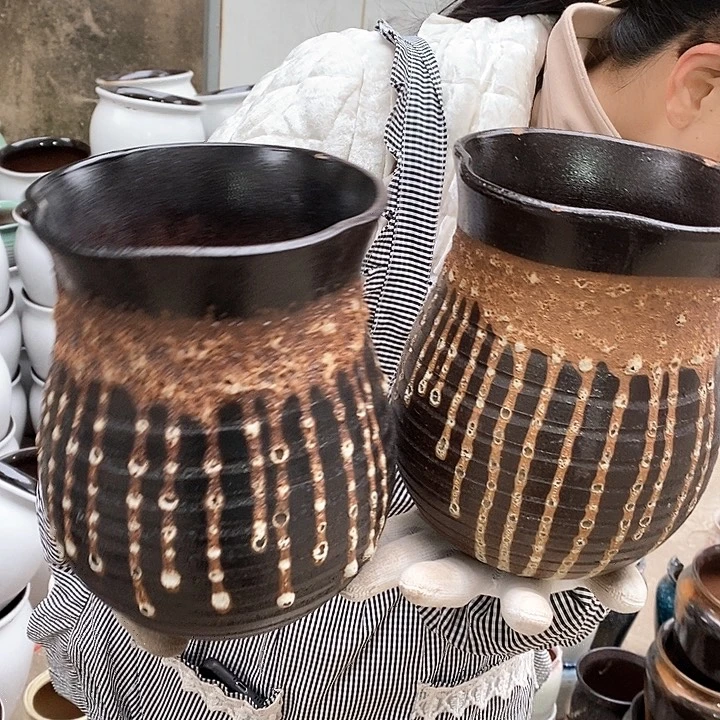 紫砂花盆瑕疵口15高20瑕疵