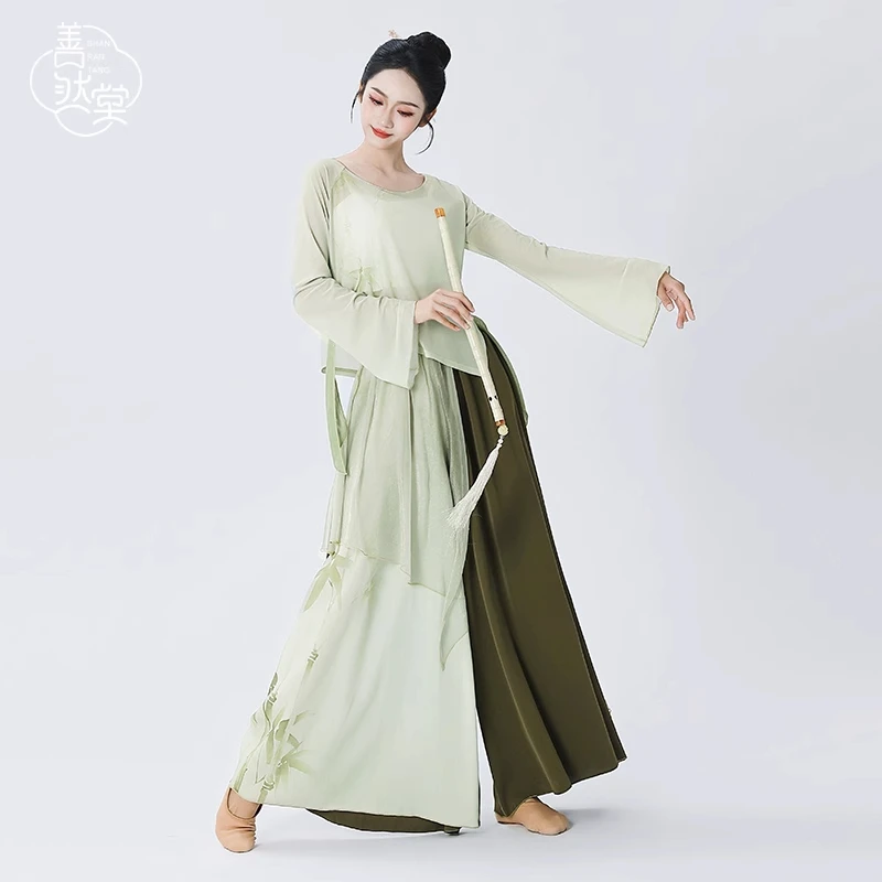 善然堂2025夏新款古典舞服装身韵纱衣女飘逸汉唐古风练功服演出服