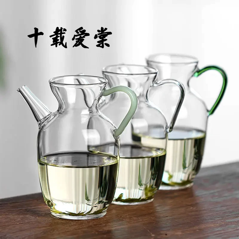 十载爱棠仿宋执壶绿茶杯茶具玻璃全套泡茶壶绿茶壶全套青柑全套