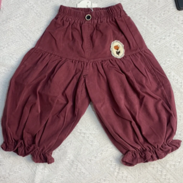 女宝秋款韩版休闲灯笼裤洋气百搭薄款长裤