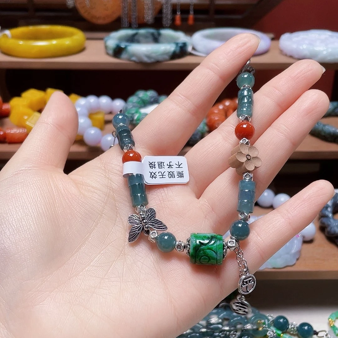 翡翠未镶嵌手链饰品