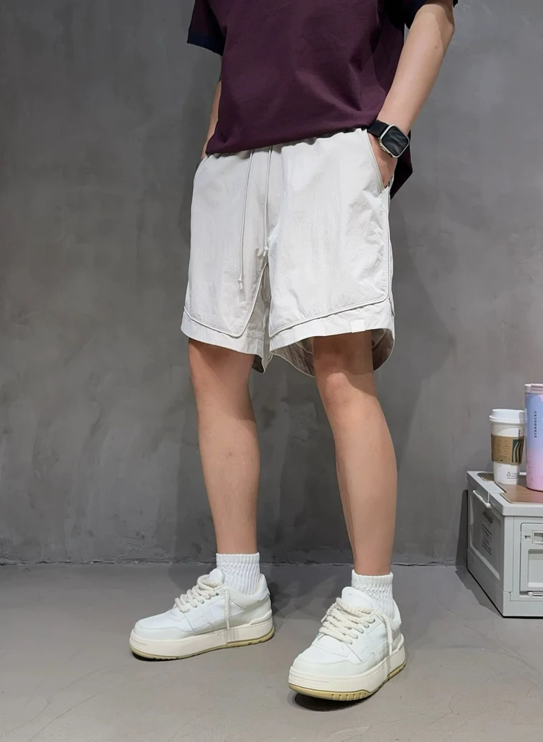 2025夏季新款速干工装短裤男潮流宽松百搭休闲中裤高街直筒五分裤