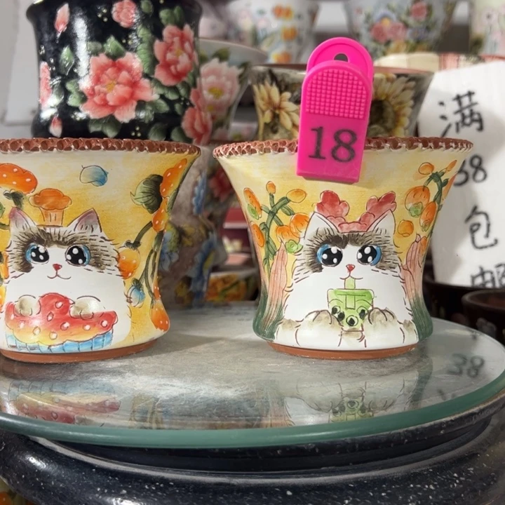 景德镇手绘花盆满38包邮偏远地区除外