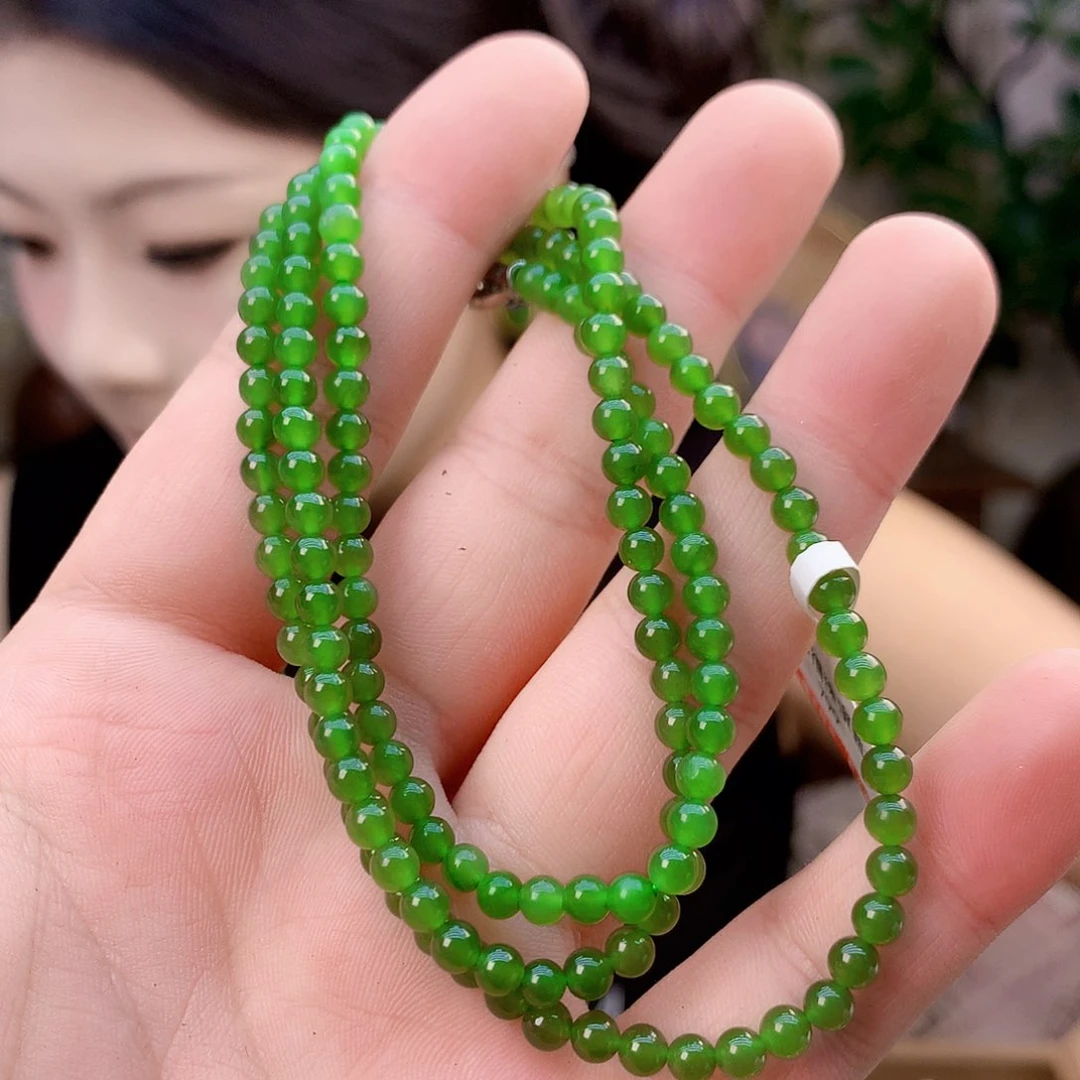 吊坠(不含链)银S925镶嵌和田玉（碧玉）项链