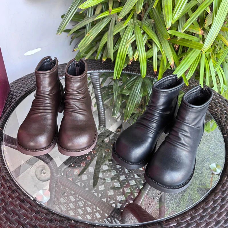 复古帅气马丁靴新款春秋短筒女鞋英伦风学生鞋休闲高级感小短靴子