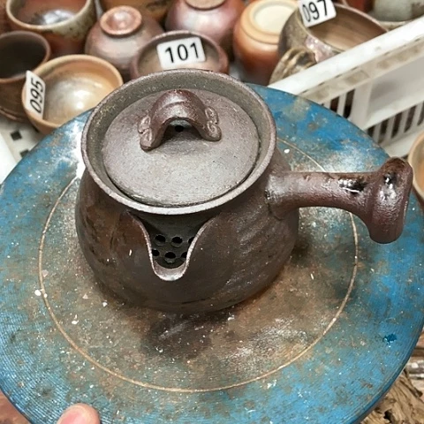 柴烧宝瓶杯子大放漏