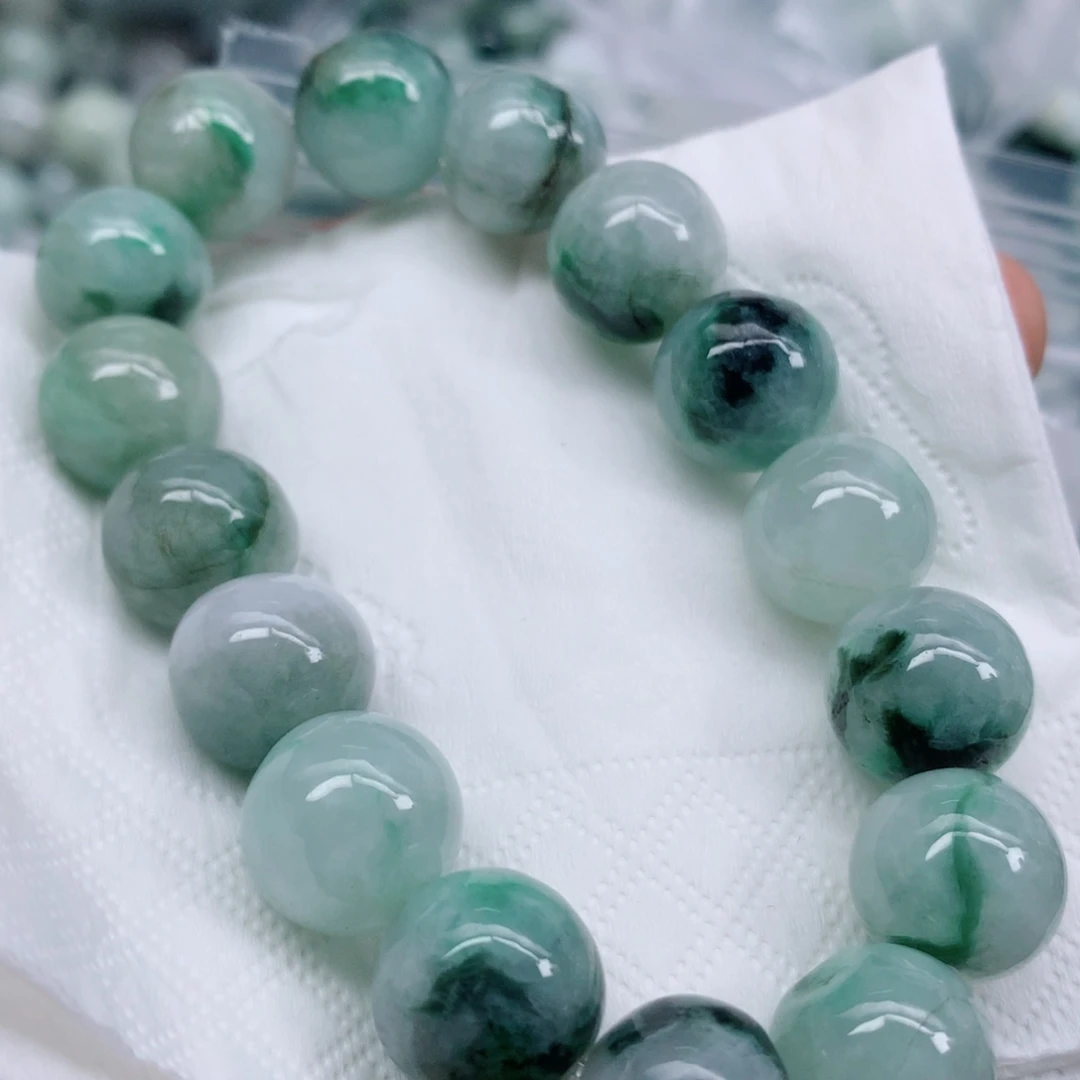 翡翠未镶嵌项链珠子珠