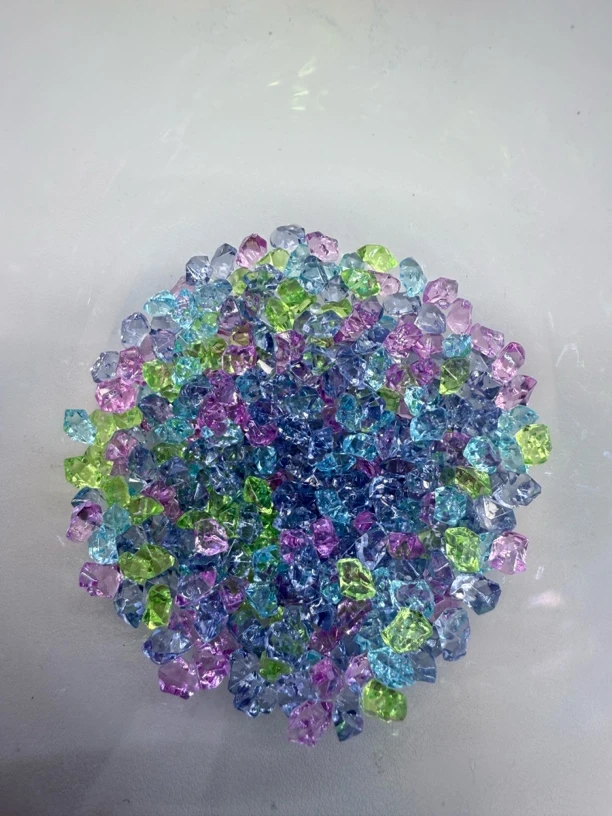 （四个颜色双许愿）深色系高透碎冰冰4-8mm手工DIY摆件