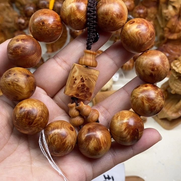 柏木崖柏瘤疤手串10