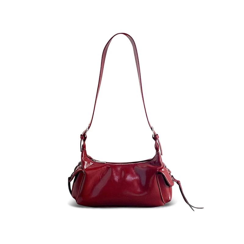 高级质感复古腋下包潮流辣妹风蝴蝶结机车包包时尚百搭单肩包