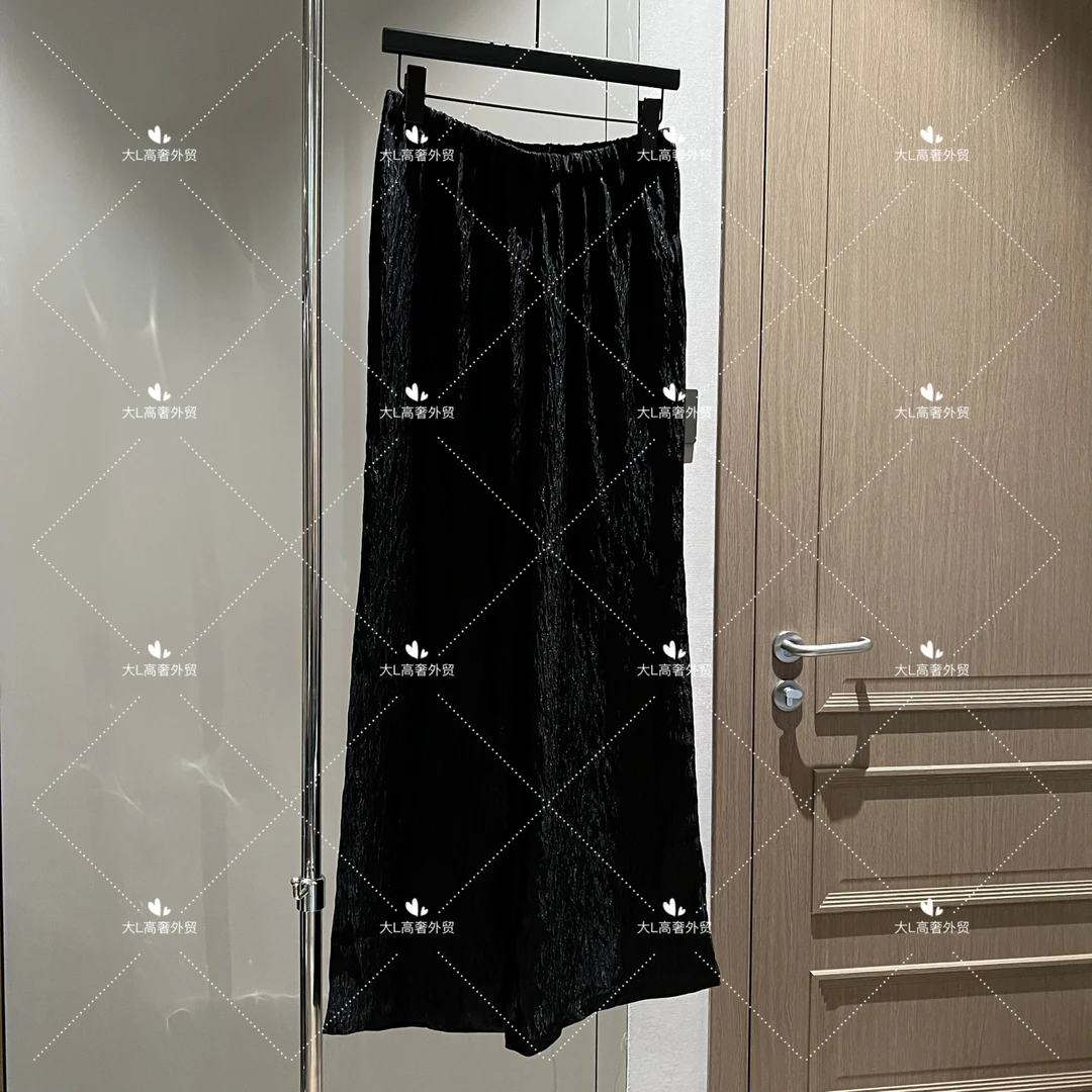 【大L】重磅外贸进口高奢重工设计师风百搭肌理提花休闲裤KZ25126