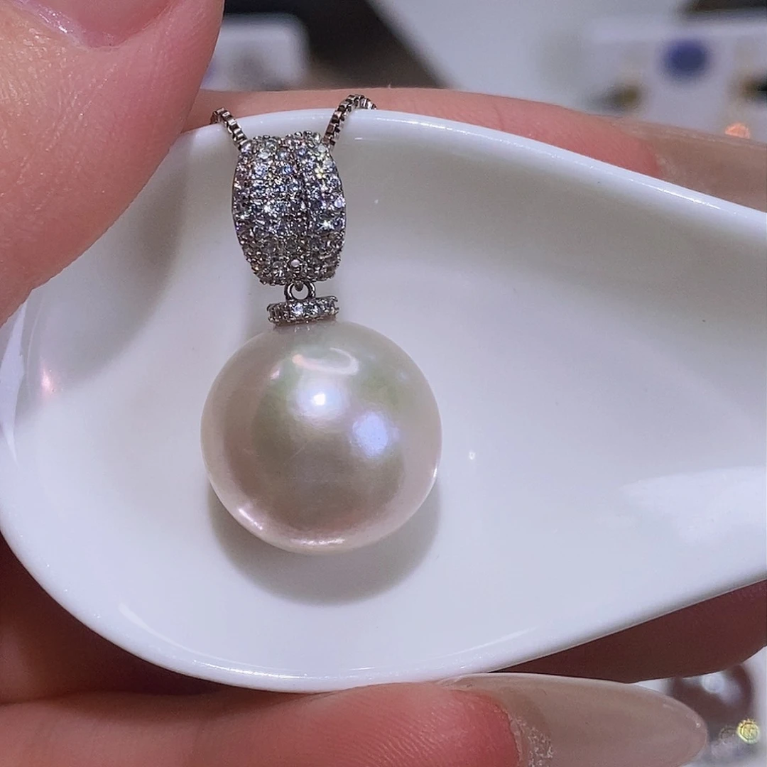 淡水珍珠颈饰银S925镶嵌林*