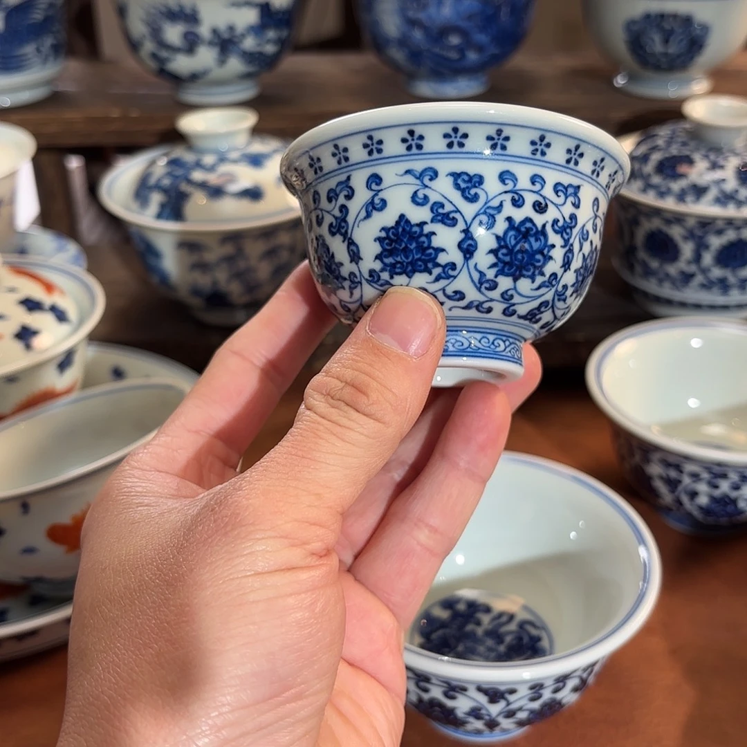 吓***跳景德镇纯手工手绘小压手杯